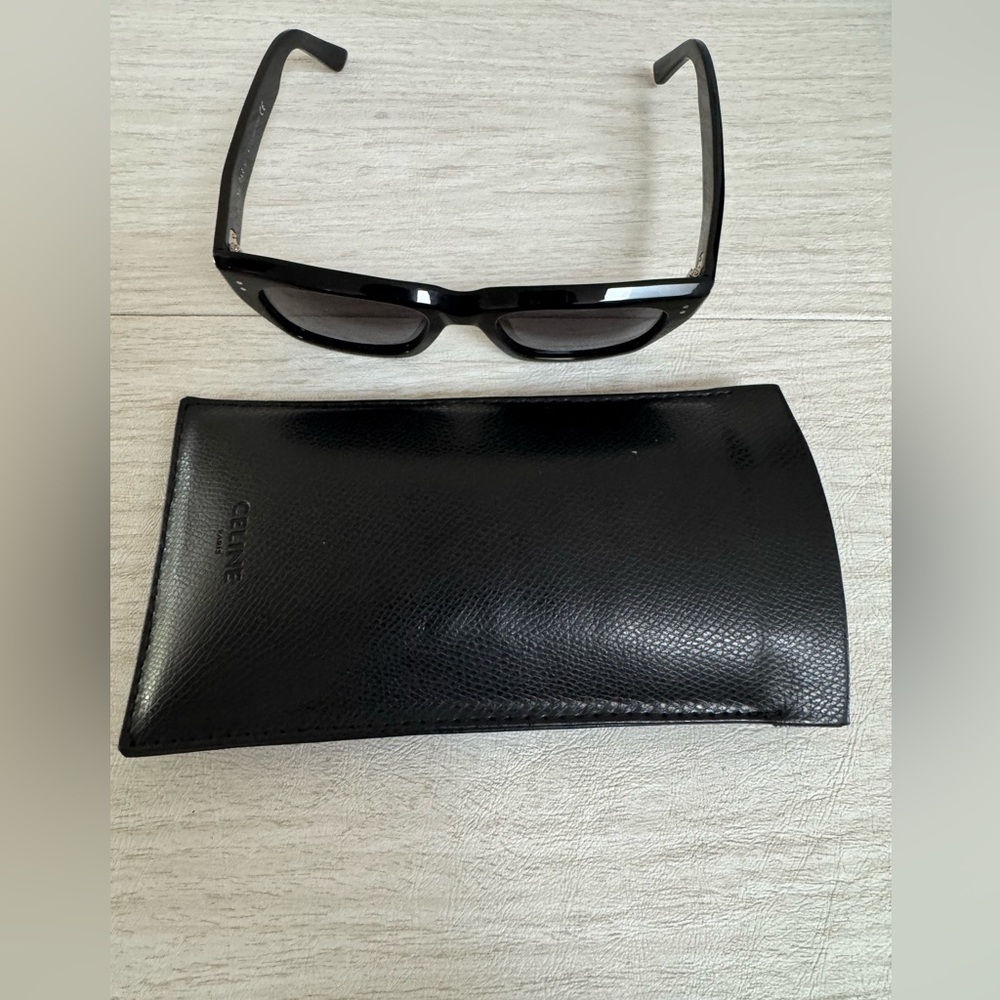 Celine Black Wayfarer Sunglasses Bold Design - Picture 6 of 7